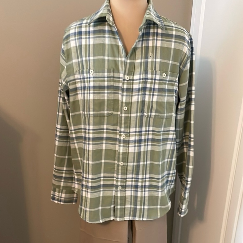 Aeropostale Long Sleeve Relaxed Washed Plaid Flannel Shirt S